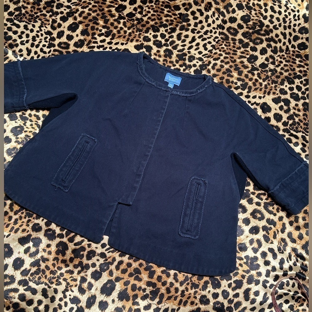 Simply Vera Vera Wang Cropped 3/4 Sleeve Jacket - Picture 2 of 6